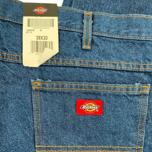Dickies Jeans Men's Size 38X30 Relaxed Fit Straight Leg Blue Medium Wash Denim - Picture 10 of 11